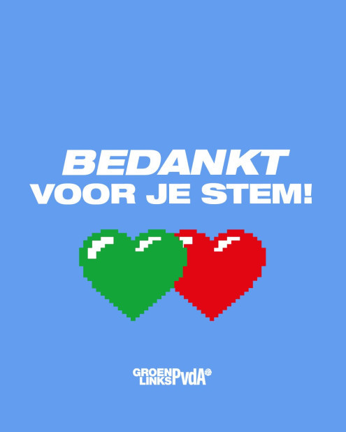 GroenLinks-PvdA is met 8 zetels de grootste!